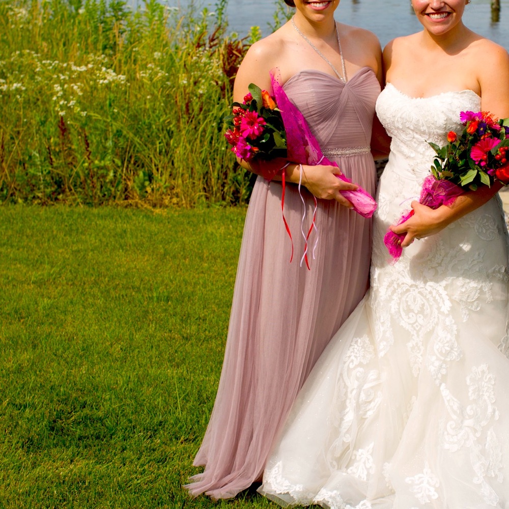 Belsoie floor length dress with sparkle detail